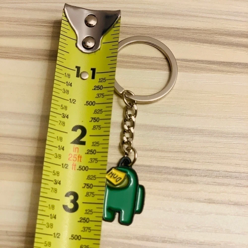 New 3/$15 mini AMONG US keyring - Green x 1